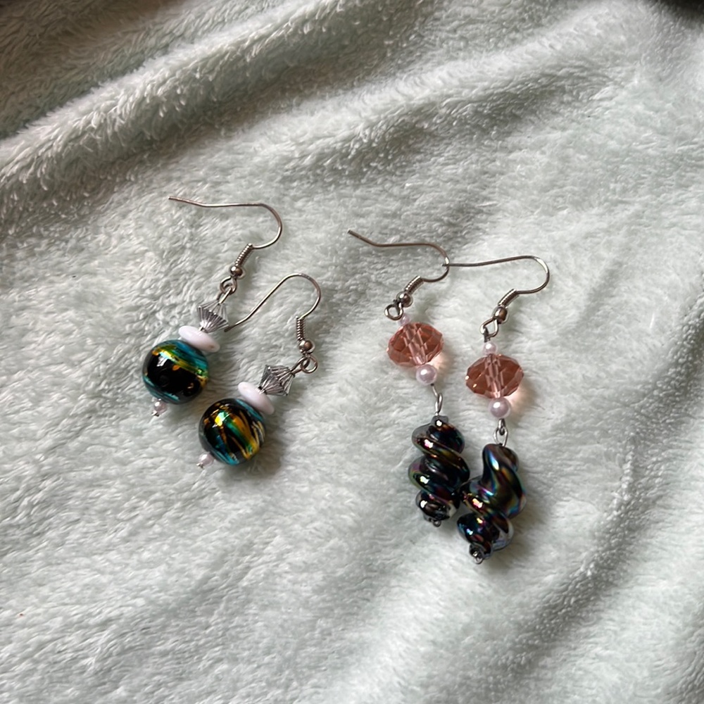 Handmade earrings • 2 pair ✨